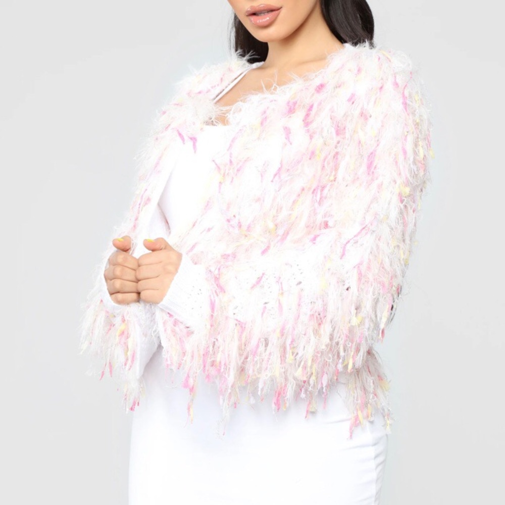 Fashion Nova Love Me Cardigan White